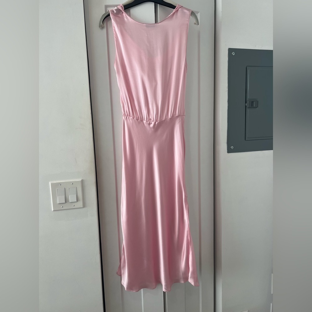Amanda Uprichard Light Pink Silk Slip Dress Size XS - Picture 12 of 14